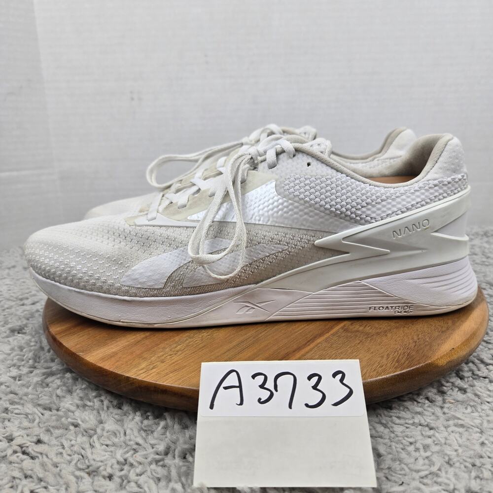 Reebok Mens 13 Nano X3 White Crossfit Performance Athletic Gym Training Shoe
